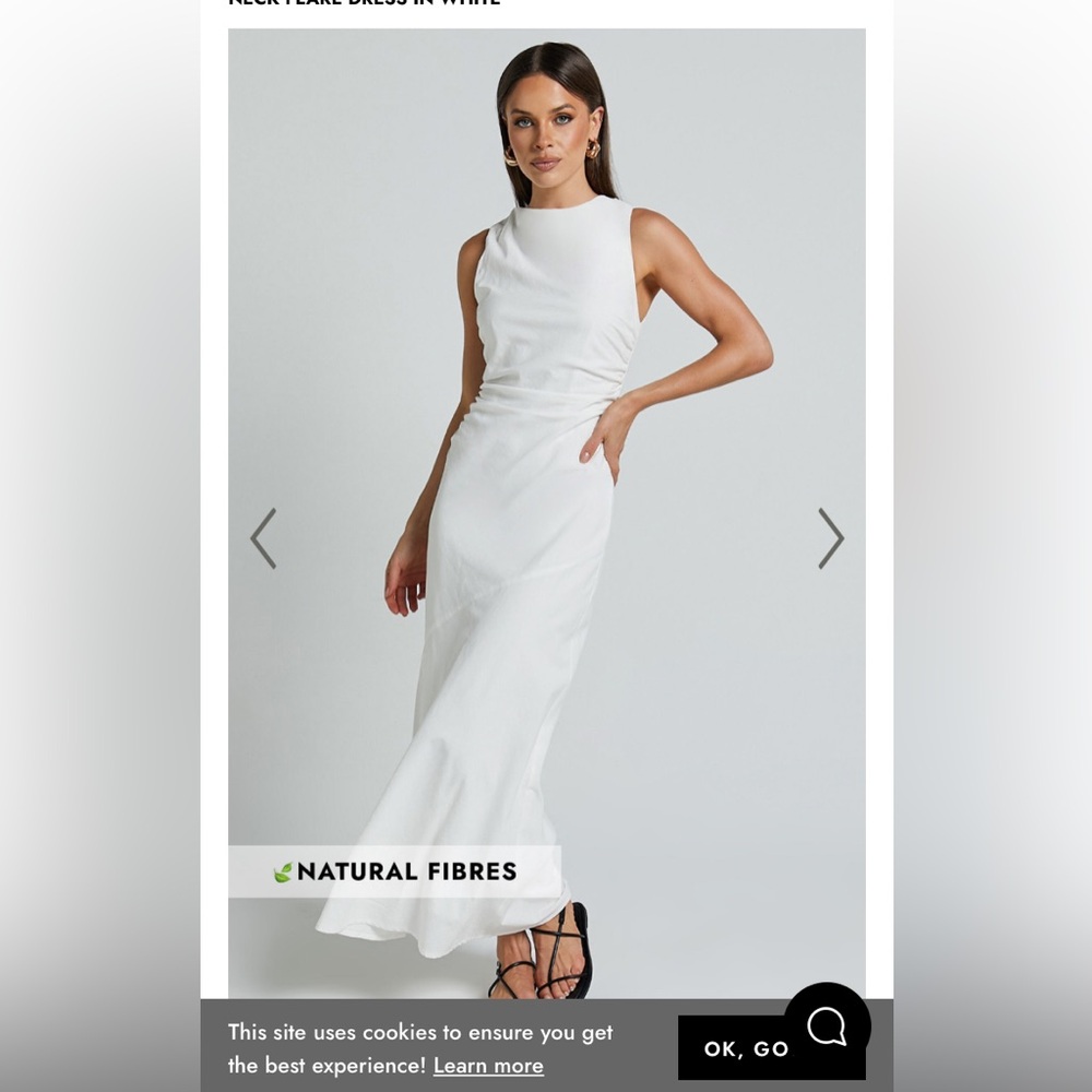 White linen showpo dress